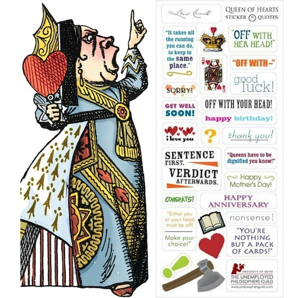 Stationery Queen of Hearts Card and Sticker Sheet New 0580