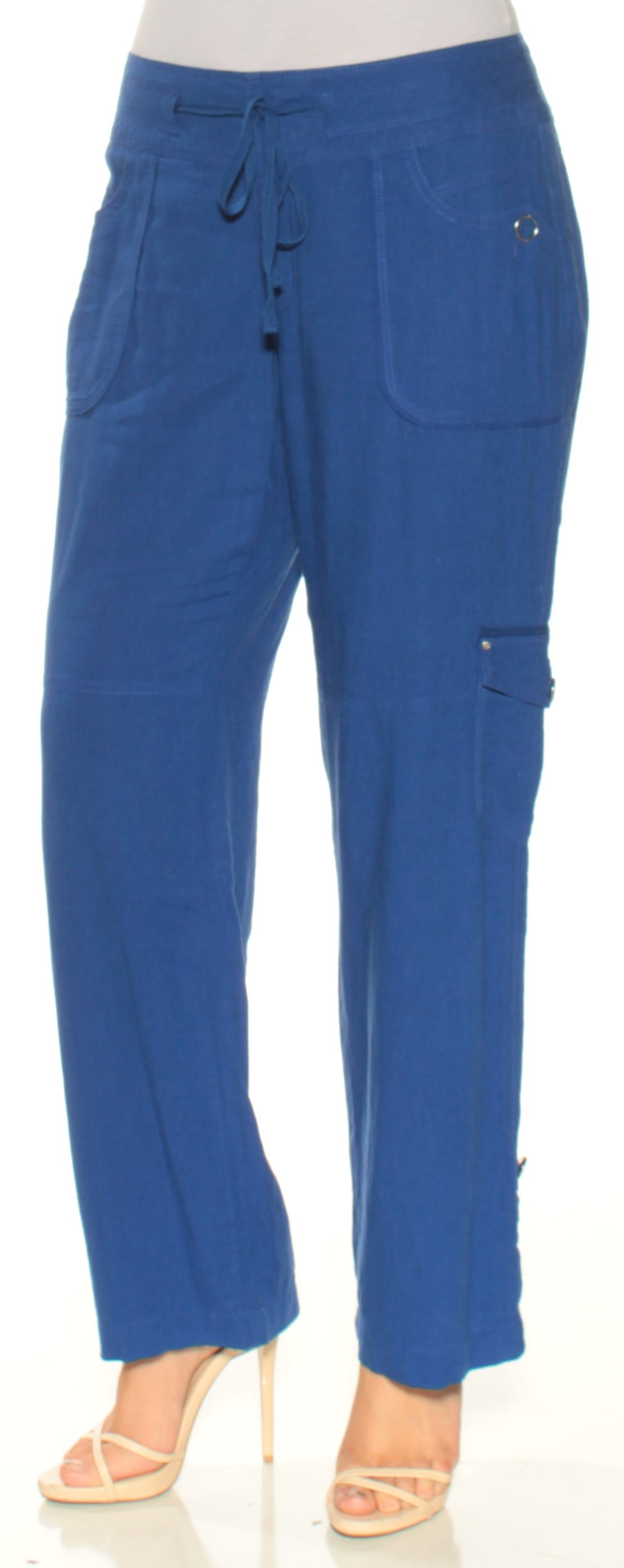 black and blue cargo pants