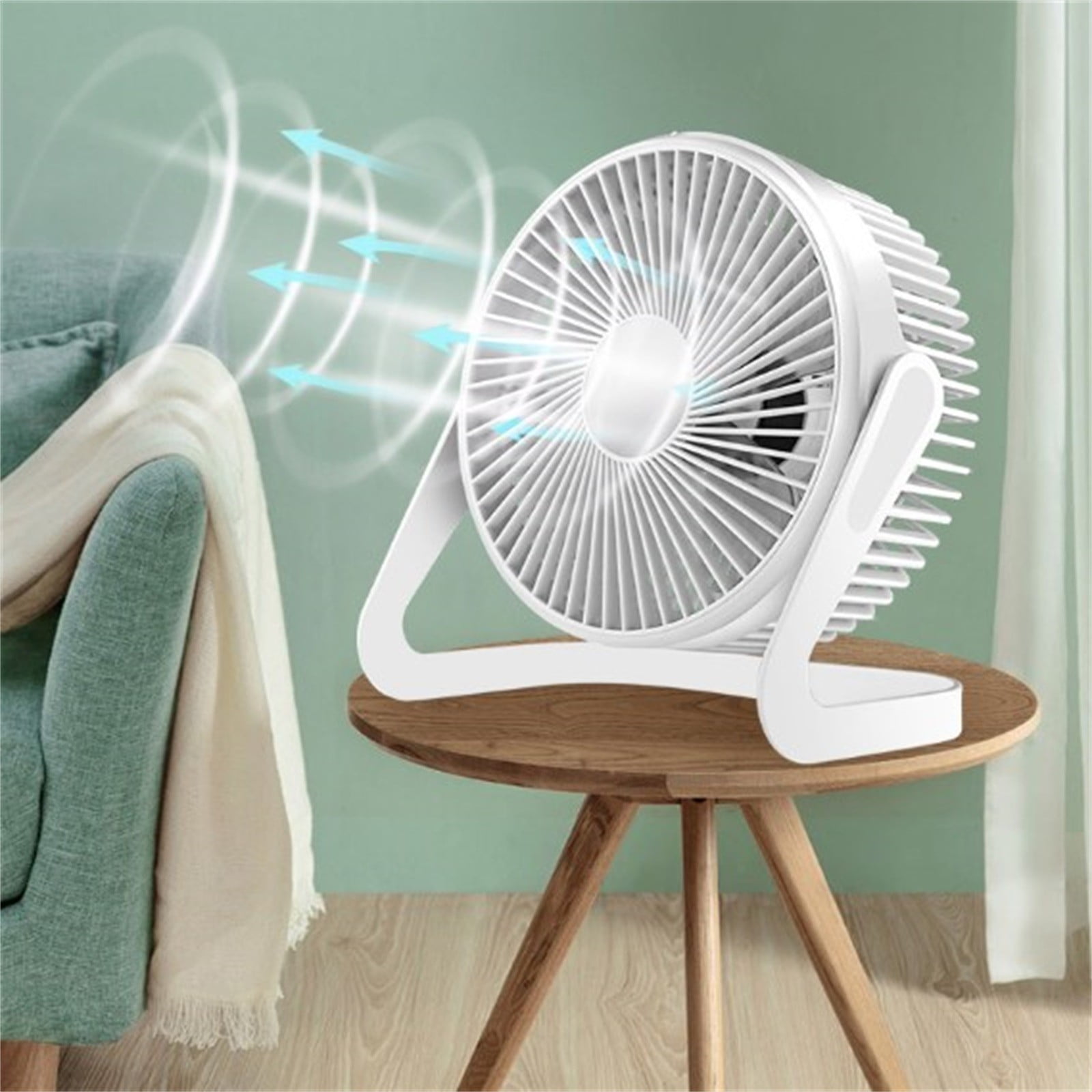 OPPae Desk Fans Small Quiet Desk Fan Rechargeable Home Appliances Clearance! Desktop Portable Small USB Fan Desktop 13 Inch Plug-in Mini Mute Desktop Small Electric Fan for Office Computer Laptop