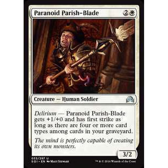 MtG Shadows Over Innistrad Uncommon Paranoid Parish-Blade (Foil) #33