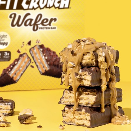 FITCRUNCH WAFER PROTEIN BAR, CHOCOLATE PEANUT BUTTER, 16G, 1.59 OZ, 4 COUNT