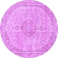 thumbnail image 1 of Ahgly Company Indoor Round Abstract Purple Modern Area Rugs, 4' Round, 1 of 4