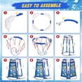 thumbnail image 3 of JoyStone 4-in-1 Floating Pool Basketball Hoop Set, Pool Toys with 4 Basketballs, Ring Toss and Sticky Ball Toss, Outdoor Summer Pool Games for Kids, Blue, 3 of 9