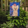 thumbnail image 2 of Carolines Treasures WDK5158GF 11.25 x 15.5 in. Longhaired Cream Chihuahua USA American Garden Flag, 2 of 5