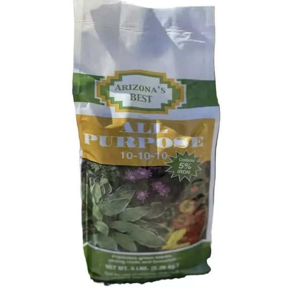 Arizona's Best AZB10052 5 LB Bag of 10-10-10 All-Purpose Food Fertilizer