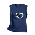 thumbnail image 5 of XMMSWDLA Womens Tank Tops Summer Casual Sleeveless Shirts Loose Fit V Neck Graphic Basic Workout T-Shirt Navy Cami Tank Tops Women, 5 of 6