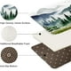 thumbnail image 5 of Juego de cortina de ducha verde y dorada con tapa de inodoro y alfombras antideslizantes para decoración de baño, juego de 4 cortinas de ducha de montaña abstracta, juego de baño geométrico moderno, 5 of 7