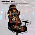 thumbnail image 6 of Pzuqiu Wolf 4 PCS Gaming Chair Covers Fashionable Racing Computer Chair Slipcover Set Easy to Install Flame Office Chairs Protector for Home, Shop, Office, 6 of 7