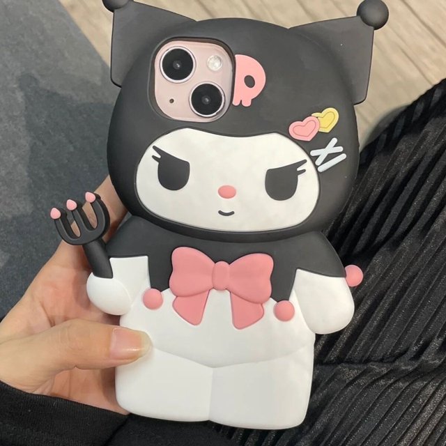 Fundas de teléfono suaves de gel de sílice, dibujos animados 3D, Sanrio, Hello Kitty, Kuromi, iPhone 14, 13, 12, 11 Pro Max, XR, XS MAX, X, Y2k, regalo para niñas Fivean unisex