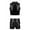 Black, variant on iiniim Kids Girls Sparkly Dance Shiny Crop Tank Tops with Gym Shorts 2 Piece Dancewear Purple 14