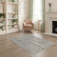 thumbnail image 2 of ODIKA 4'x6' Grey Beige Modern Geometric Pixelated Washable Area Rug Contemporary Digital Mosaic Block Pattern Pet Friendly, Non-Shedding for Bedroom, Reading Nook, 2 of 7