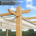 thumbnail image 4 of Ataucjin 10x10 Ft Outdoor Retractable Pergola with Canopy and Side Mesh Screen, Upgraded Gray Post Aluminum Pergola, Modern Pavilion for Backyard, Patio, Porch, Grape Trellis, 4 of 7