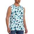thumbnail image 2 of Fotbe Men's Party Shark Cute Print Men's Sleeveless Muscle Tank Tops Casual T-Shirts for Gym Workout Beach-Medium, 2 of 8