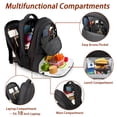 thumbnail image 3 of Mochila MATEIN para hombre, 45 L, con puerto de carga USB, color negro, 3 of 9