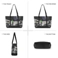 thumbnail image 6 of FORMRS Canvas Laptop Tote Bag for Women with 15.6" Computer Compartments Shoulder Handbag, Space Earth, 6 of 7