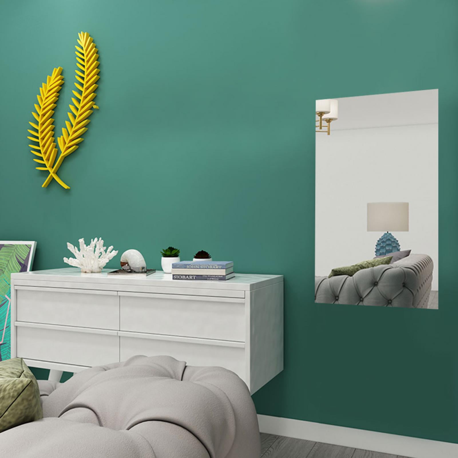 Miroir Autocollant-décoratif Ovale Acrylique Miroir Mur Autocollant Art Maison Bricolage Sans Cadre Arrière-plans Décor Miroirs