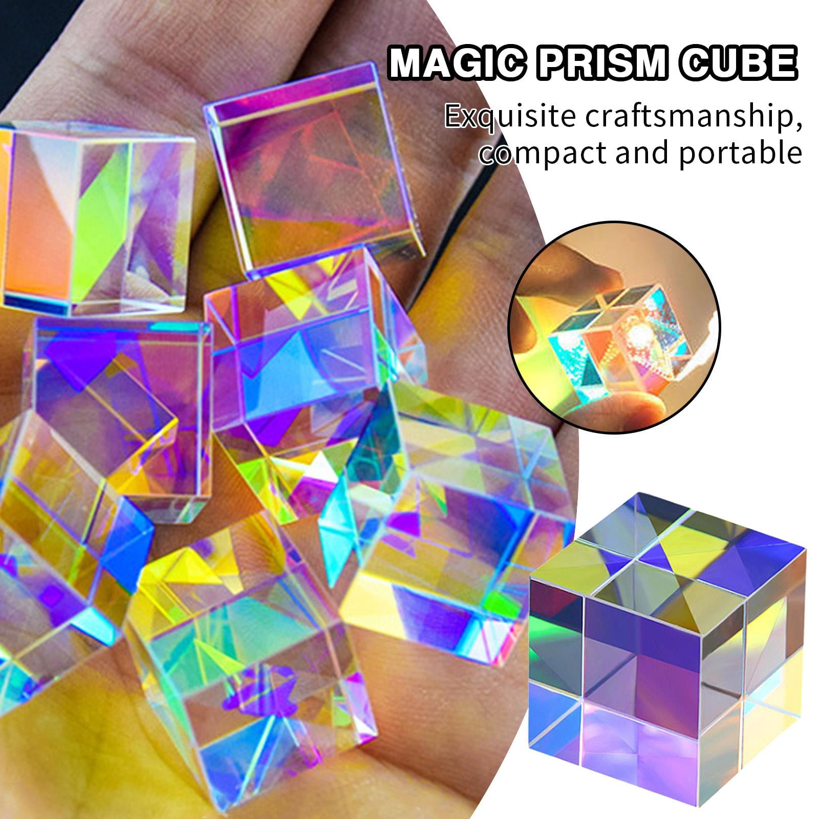 Washranp X-Cube Prisme Dichroïque 1,27 Cm – Verre Optique RVB, Effet Arc-en-ciel, éducatif, Déco, Cadeau Enfant
