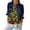 Blue, variant on Enjoytime Blouses for Women Casual Christmas Printed Long Sleeve Plus Size Tops Fall Winter Trendy Women Button Down Shirt Gray XXXL