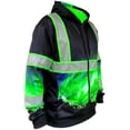 thumbnail image 2 of SafetyShirtz SS360 Northern Lights Hi Vis Zip-Up Hoodie for Men - Heavy-Duty Polyester with Soft Combed Fleece Interior - Enhanced Visibility and Reflective Hoodie, Black - Large, 2 of 6