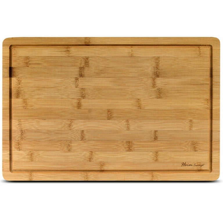 Premium Bamboo Cutting Board and Serving Tray with Drip Groove Premium Bamboo Cutting Board and Serving Tray with Drip Groove