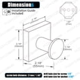 thumbnail image 2 of KOKOSIRI Bath Towel Hook Wall Mount Square Robe Hook Coat Hook, Bathroom Kitchen Garage Heavy Duty Wall Mounted, SUS 304 Stainless Steel, Brushed Gold, B1016BG-P2, 2 of 9