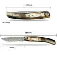 thumbnail image 6 of YOUSUNLONG Pocket Knife - Camping Knife Overall 186mm Japanese Damascus Steel Bull Horn Handle, 6 of 9