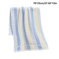 thumbnail image 3 of 1pc Stripe Cotton Towels for Bathroom, Large 27 x 13 Inch, Soft and Absorbent Hand Dry Towels, Home Soft Towel for Hotel, Bath, Blue, 3 of 7