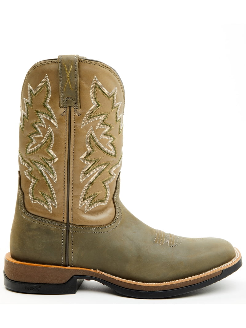 Twisted X Men\'s Leather Western Boots Green Square Toe Wide 8 EE Rancher Twisted X Men main image 4