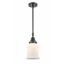 447-1S-BK-G181-Innovations Lighting-Canton - 1 Light Stem Hung Mini Pendant In Industrial Style-11.13 Inches Tall and 6.5 Inches Wide-Matte Black