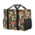 thumbnail image 2 of Large Hand-Held Storage Bag Kitchen Reusable Grocery Bags， Travel Tote Bags， Waterproof Tote，Laundry Bag，Beach Bag， Pool Bag Mushroom with Black Background, 2 of 8
