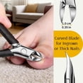 thumbnail image 3 of Toenail Clippers for Thick Toenails - Heavy Duty   Clipper Kit for Ingrown Toenails, Stainless Steel  Nippers with Non-Slip Rubber Handle, with Lifter & File and Travel Bag, 3 of 6