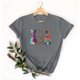 thumbnail image 5 of Mujeres Manga Corta de Verano Tops Día de San Valentín Impreso Cuello Redondo, Camisa de Moda Casual Blusa, 5 of 6
