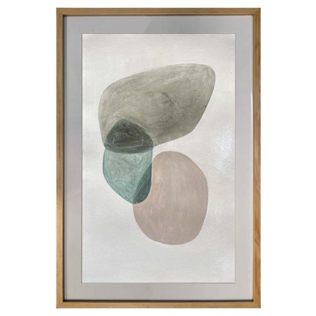 Cuadro de decorativo de 4 vistas de pintado 100% a mano colección MilleniArt enmarcado con madera y vidrio