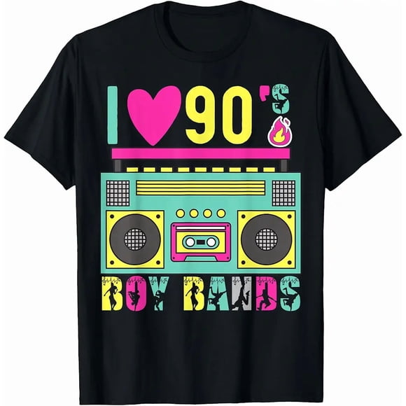 Funny 90s Theme Party Music Dance I Love 90s Boy Bands Gear Unisex T-Shirt GS0200, up to size 5XL