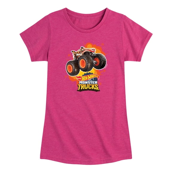 Hot Wheels - Monster Truck - Toddler Girls Fitted Short Sleeve T-Shirt