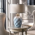 thumbnail image 3 of Uttermost Parterre Steel and Ceramic Table Lamp in Blue/Bronze/Beige, 3 of 5