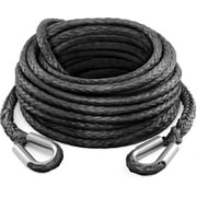 Winch Rope Extension 1/4 Inch x 50 Ft 10,000 Lbs, Synthetic Winch Extension Cable Line for Off Road Vehicle ATV UTV etc (Grey)