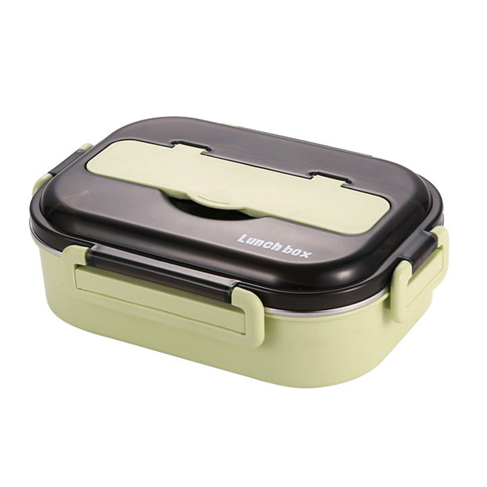 Wovilon 33Oz Stainless Steel Bento Box with Chopsticks and Spoon (Green), Thermal Insulation Lunch Box with Tableware Set, Lunch Box for Kids, Lunch Containers for Adults,  Student, School and Work - image 3 of 4