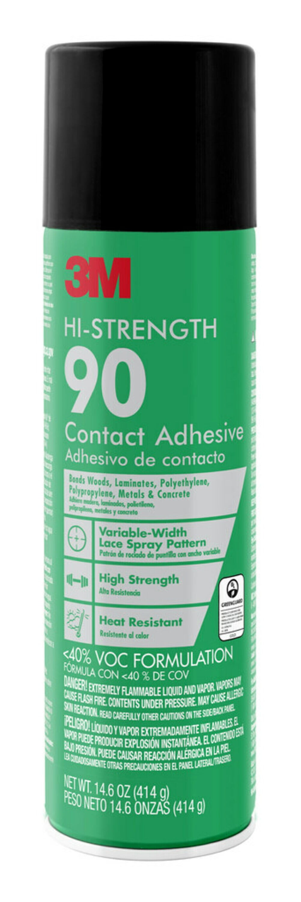 3M Hi-Strength 90 Contact Adhesive, Low VOC, 14.6 oz