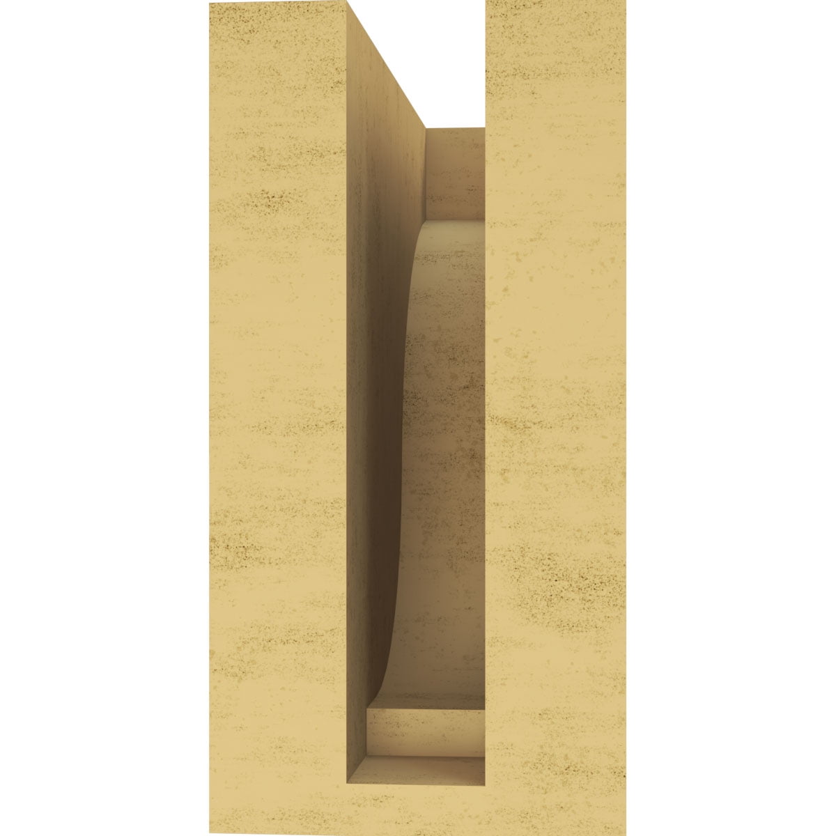 3"W x 6"D x 6"H Classic Van Buren Rough Cedar Woodgrain TimberThane Corbel, Primed Tan