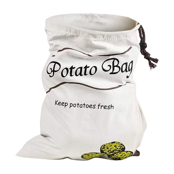Bolsas reutilizables para patatas y almacenamiento para despensa, bolsas de almacenamiento de verduras con cierre de cordón y para compras y almacenamiento