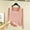 Pink, variant on Olyvenn Thermal Underwear for Men Women Women Fall/Winter Solid Color Body Fit Square Neck Long Sleeve Thermal Top Brown M
