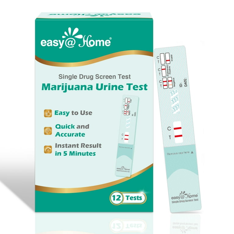 Easy@Home Marijuana Test Strips: THC Urine Drug Test Kit for At Home O