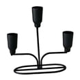 thumbnail image 3 of Candelabro de metal, soporte para velas, candelabro de hierro forjado para centro de mesa, para bodas, festivales, de comedor, chimeneas, Negro, 3 of 8