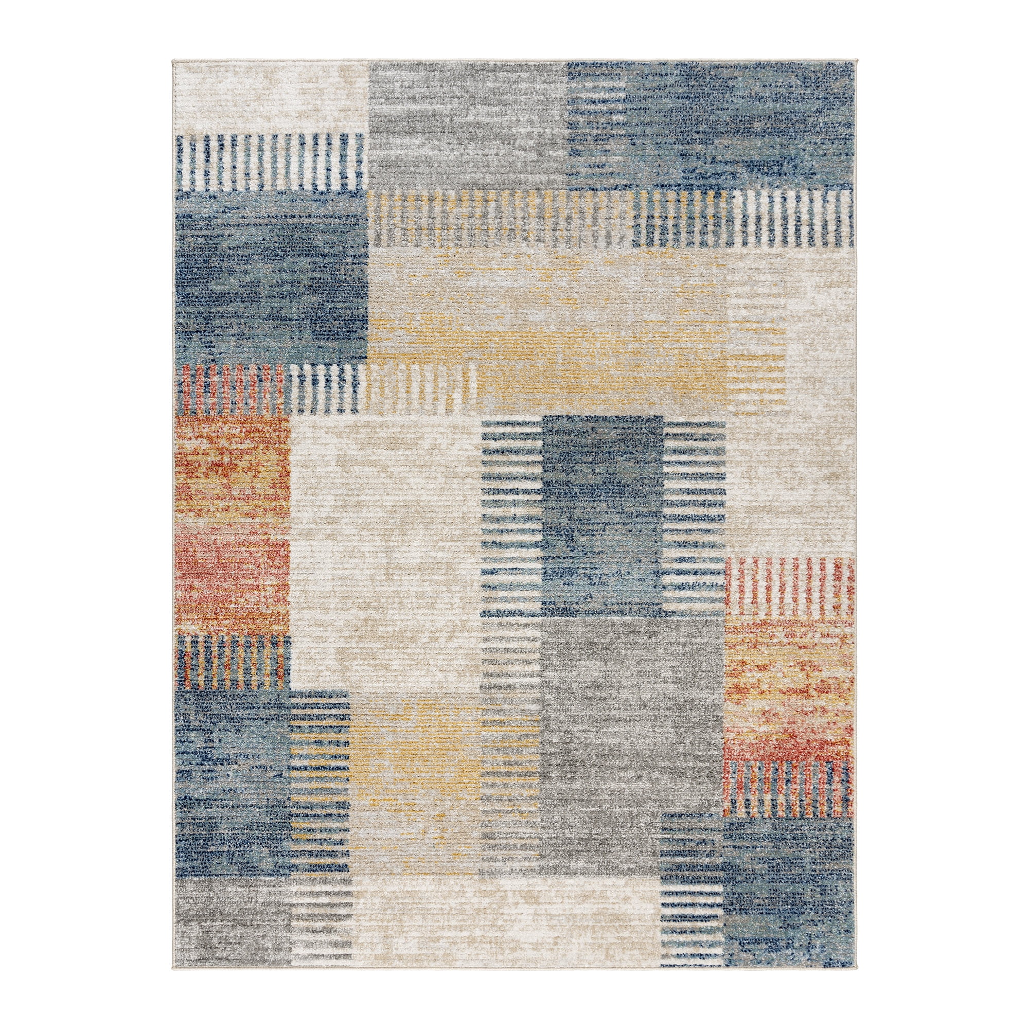 Gertmenian Winsor Julien Modern Patchwork Multi Area Rug, 5x7
