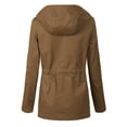 thumbnail image 4 of MixMatchy Women's Casual Safari Military Anorak Utility Hoodie Zip-Up Jacket, 4 of 4