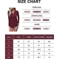 thumbnail image 2 of T-Shirt-Summer, Women's Solid Color V-Neck Pullover Button Long Sleeve,Brown, 2 of 7