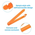 thumbnail image 4 of Sealing Clips 6.3 Inch, 10 Pack Reusable Plastic Bag Clamp Sealer for Food Storage, Orange, 4 of 5