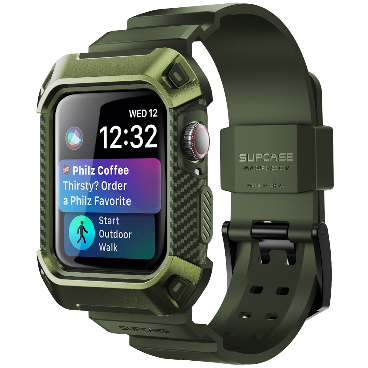 SUPCASE [Unicorn Beetle Pro] Designed for Apple Watch Series 7/6/SE/5/4 [45/44mm], Rugged Protective Case with Strap Bands (Darkgreen)