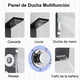 thumbnail image 4 of Rozin Panel de ducha columna de ducha de hidromasaje negro para baño con cabezal de ducha LED sistema de ducha de salida de agua multifunción de acero inoxidable Rozin 99D-HFT8029, 4 of 6